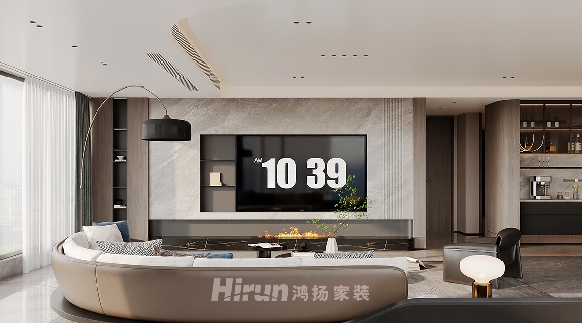 旭輝鉑悅湘江370㎡新裝飾主義大平層 裝修案例效果圖-5