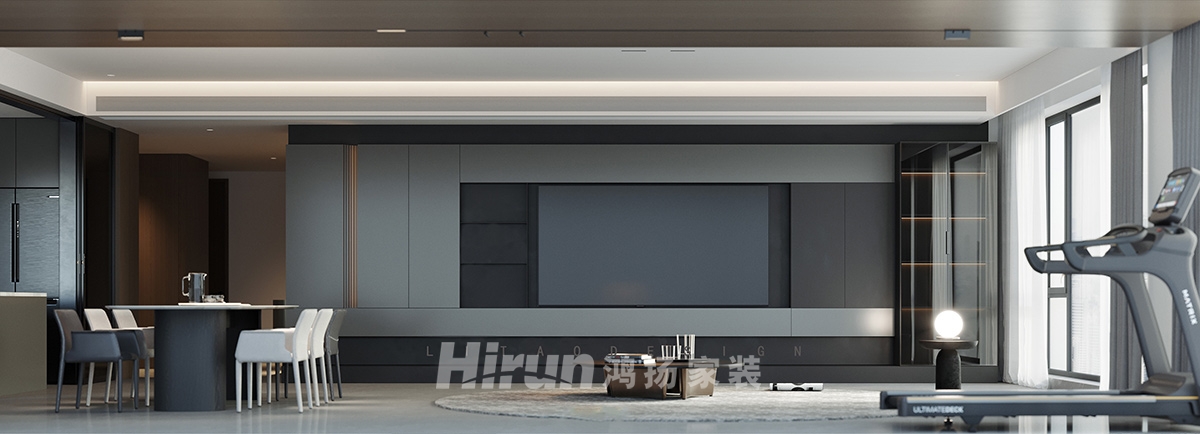 萬科松湖天地189㎡雅致現(xiàn)代四居室 裝修案例效果圖-1