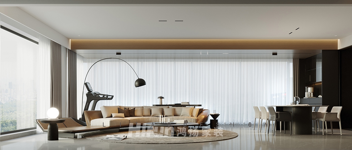 萬科松湖天地189㎡雅致現(xiàn)代四居室 裝修案例效果圖-9