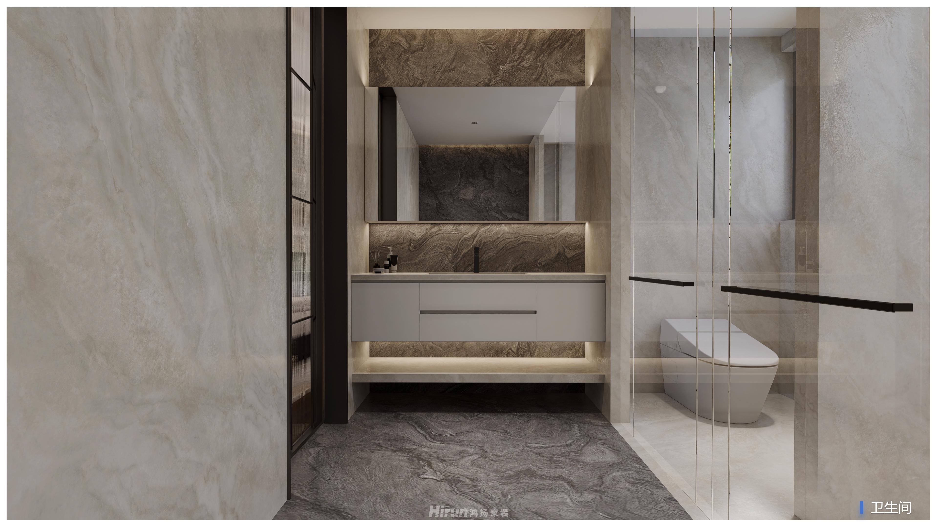 東方大院460㎡雅致現代別墅 裝修案例效果圖-13