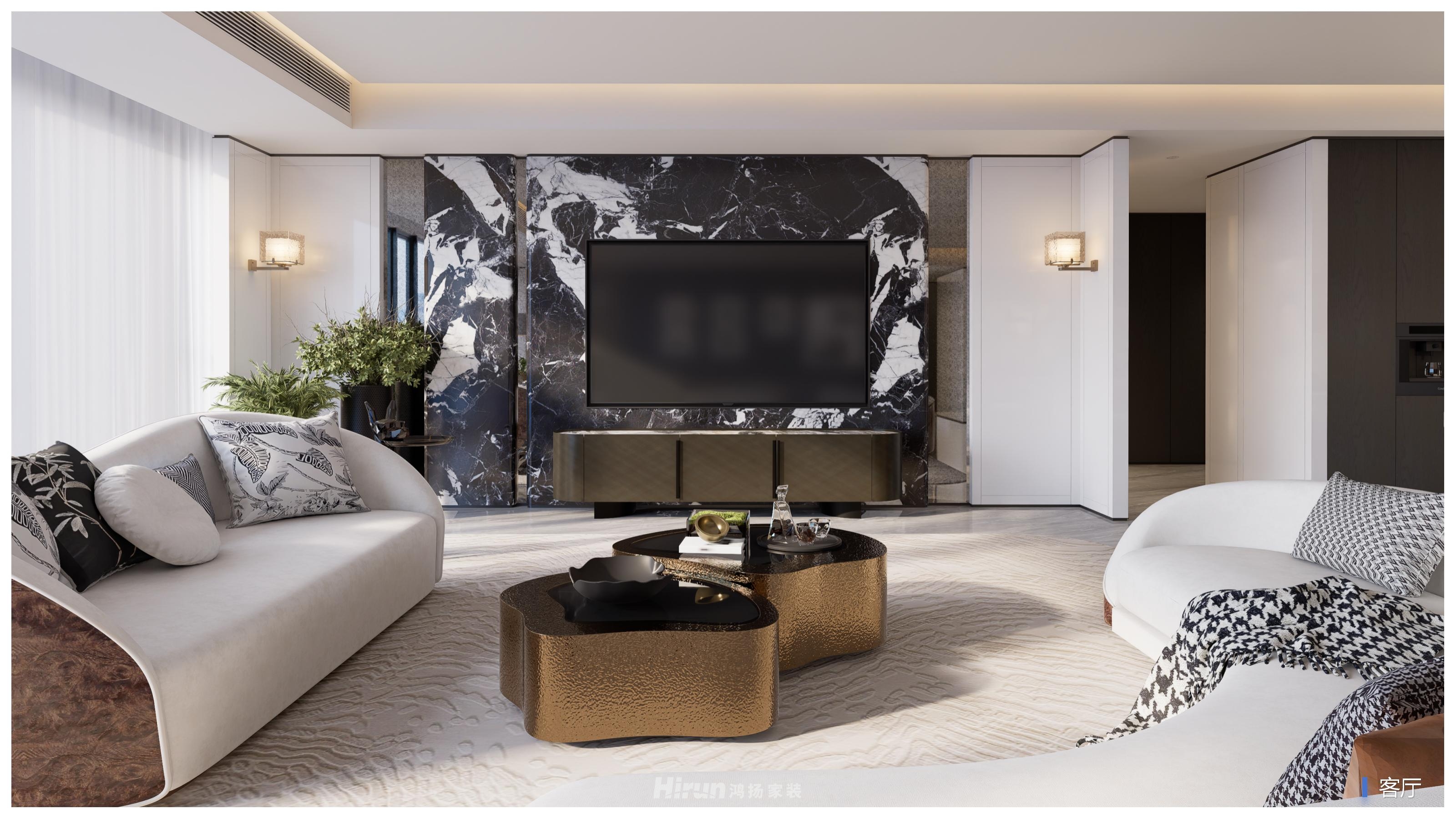 旭輝鉑悅湘江275㎡新裝飾主義大平層 裝修案例效果圖-17