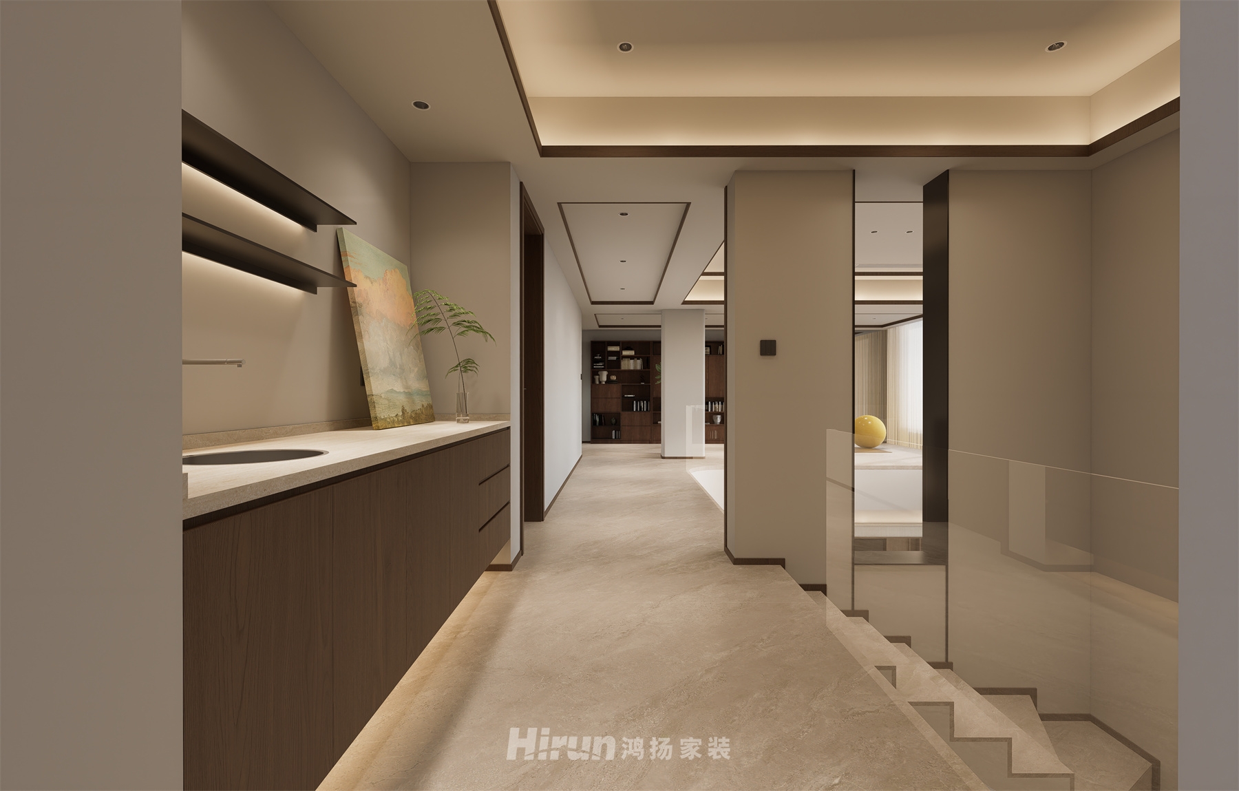 普羅旺斯360㎡意境東方復式 裝修案例效果圖-2