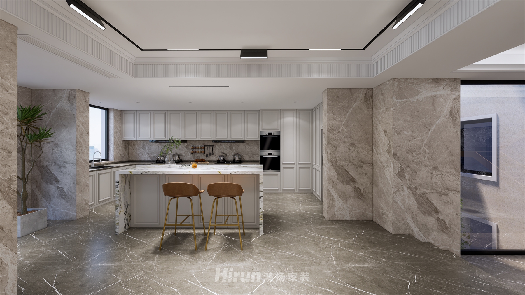 青竹湖畔680㎡輕歐簡美別墅 裝修案例效果圖-8