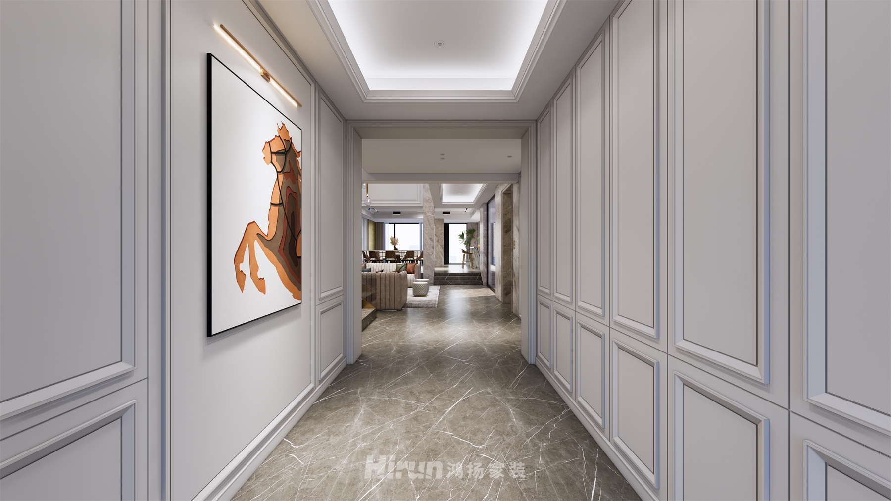 青竹湖畔680㎡輕歐簡美別墅 裝修案例效果圖-2