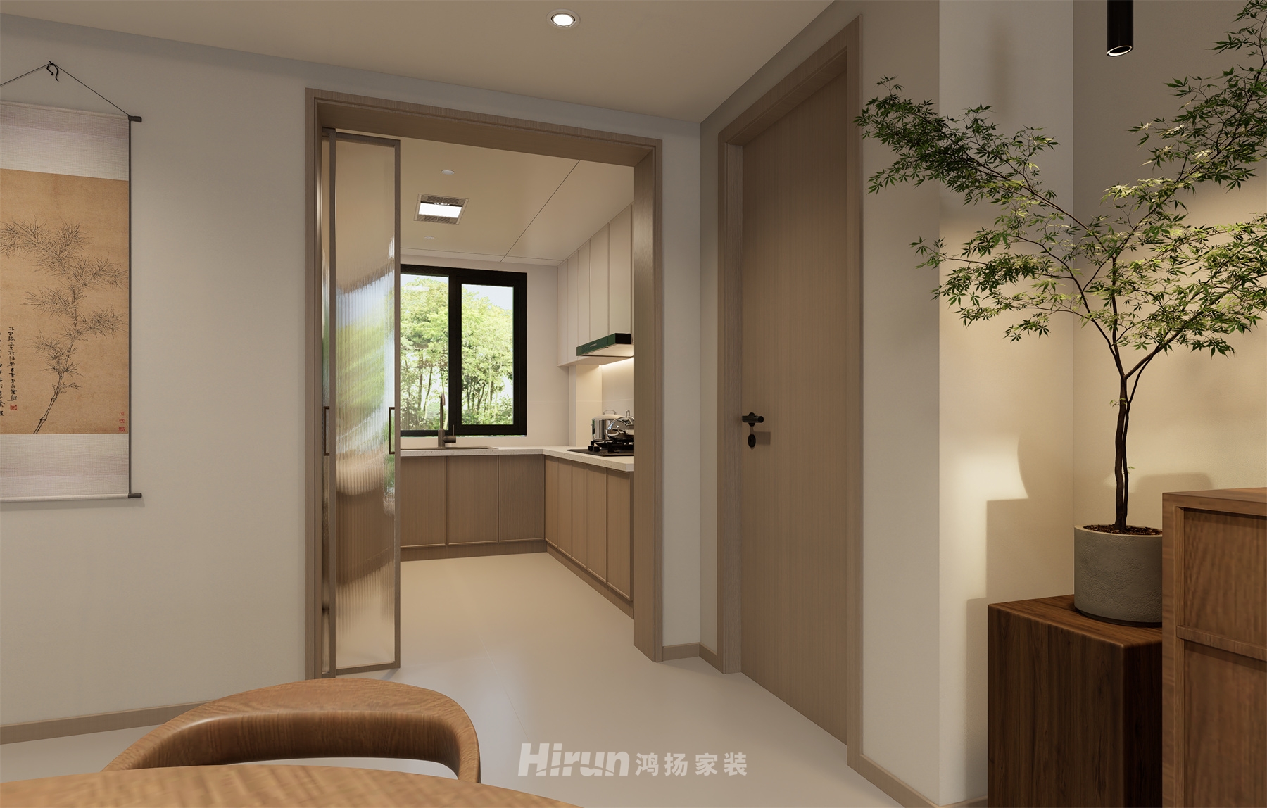 吾悅廣場166㎡意境東方復式 裝修案例效果圖-13