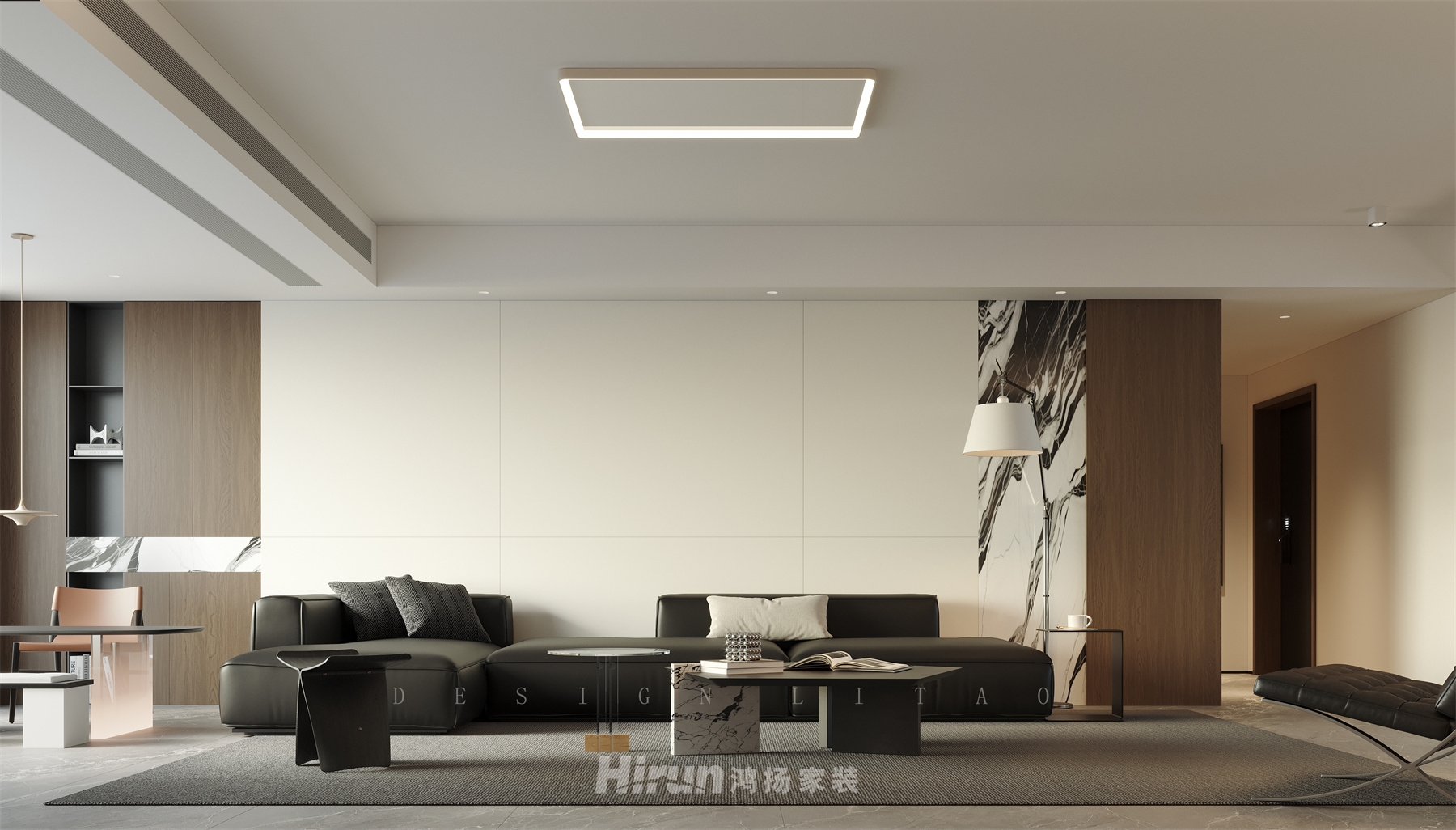 湘府和園210㎡雅致現代大平層 裝修案例效果圖-4