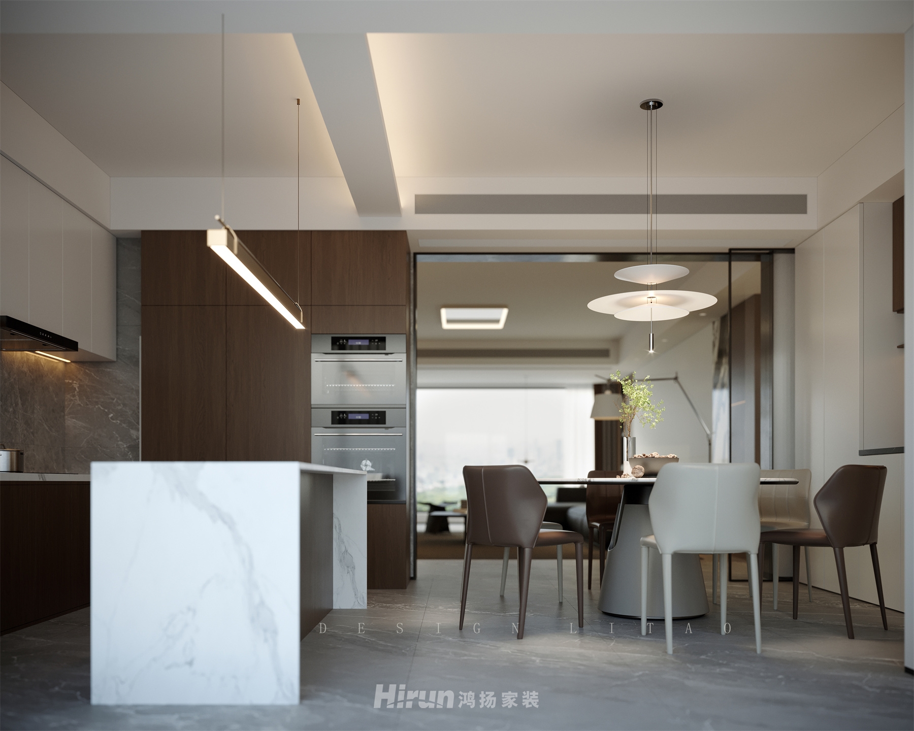 湘府和園210㎡雅致現代大平層 裝修案例效果圖-12