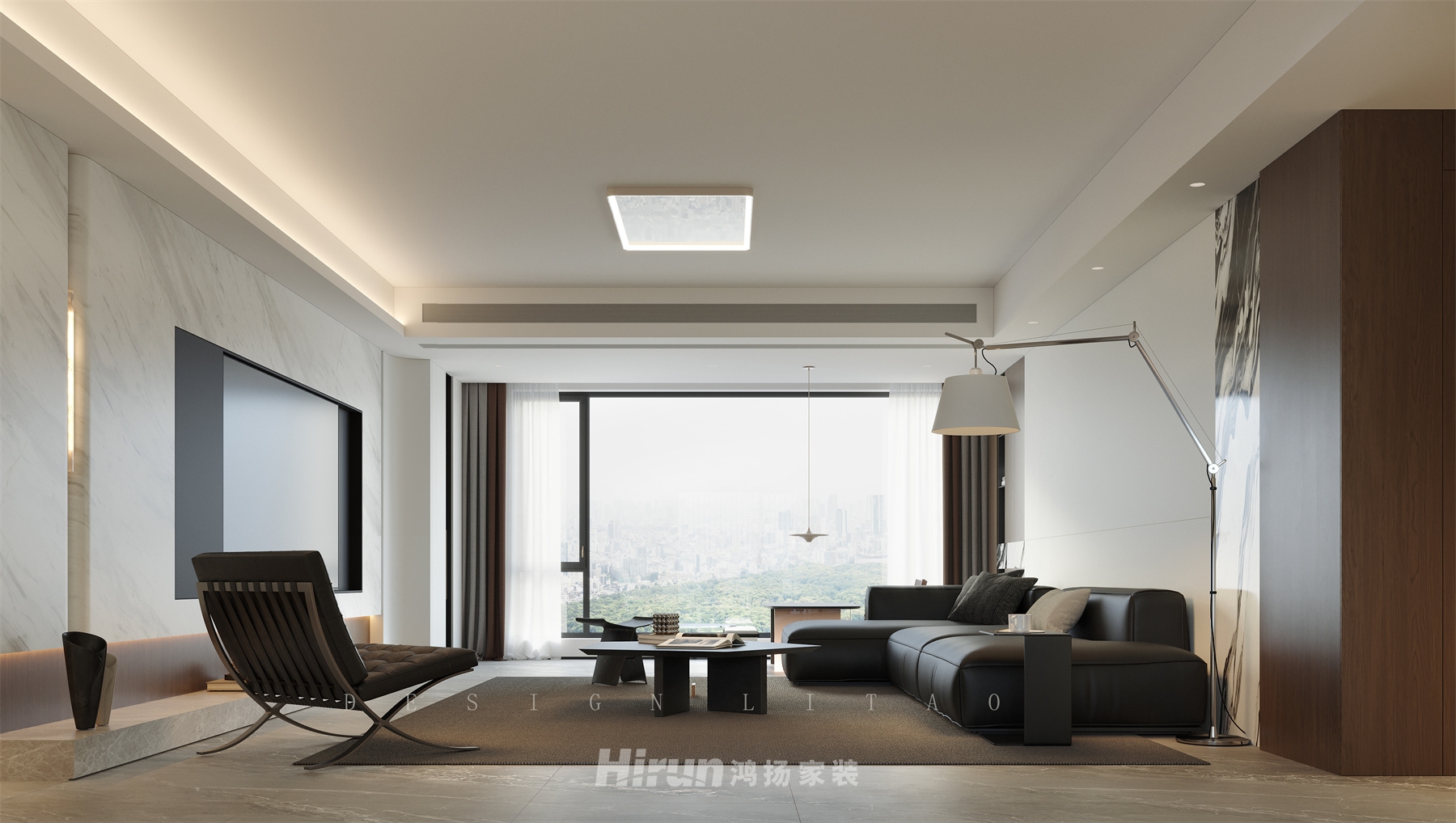 湘府和園210㎡雅致現代大平層 裝修案例效果圖-11