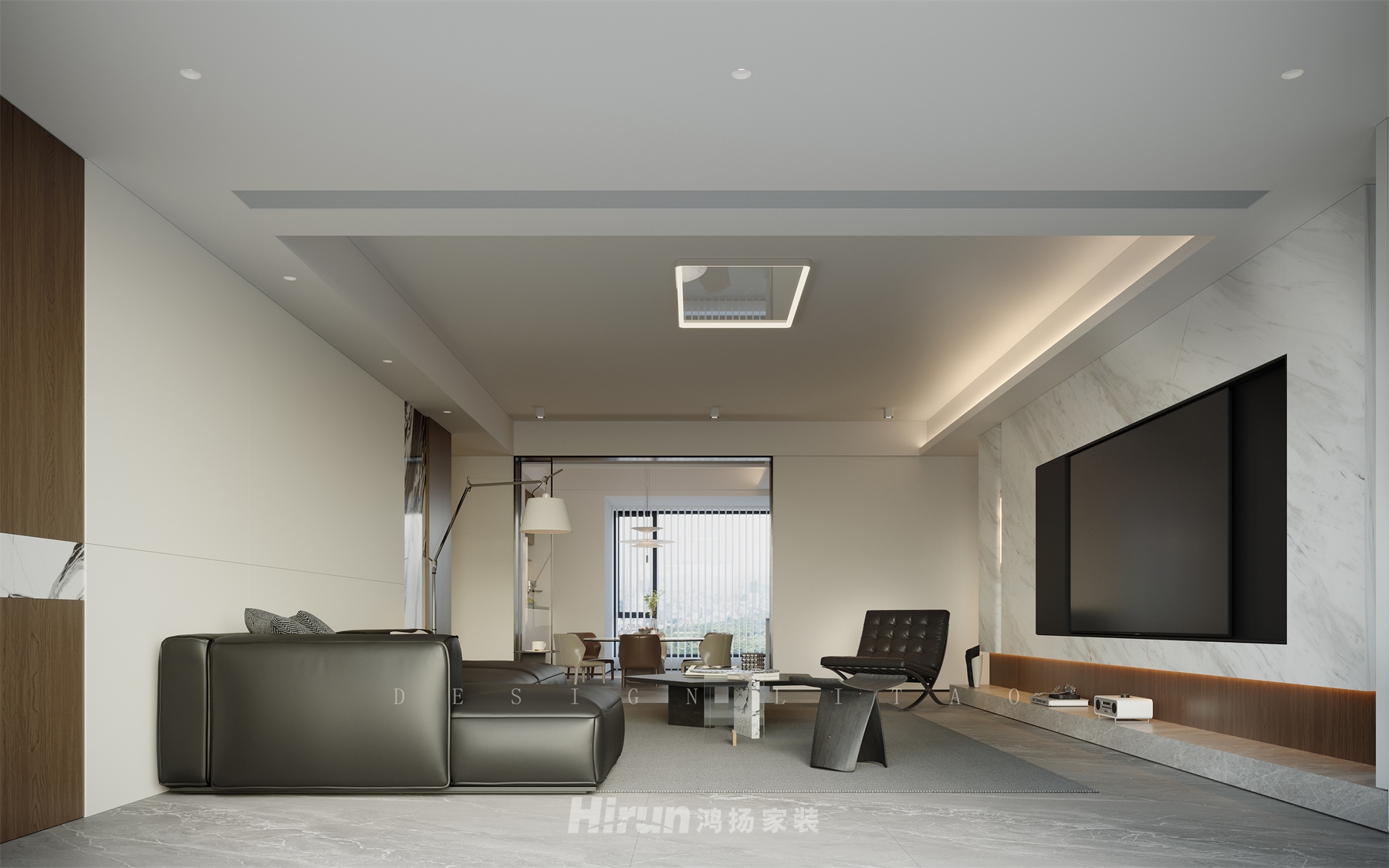 湘府和園210㎡雅致現代大平層 裝修案例效果圖-3