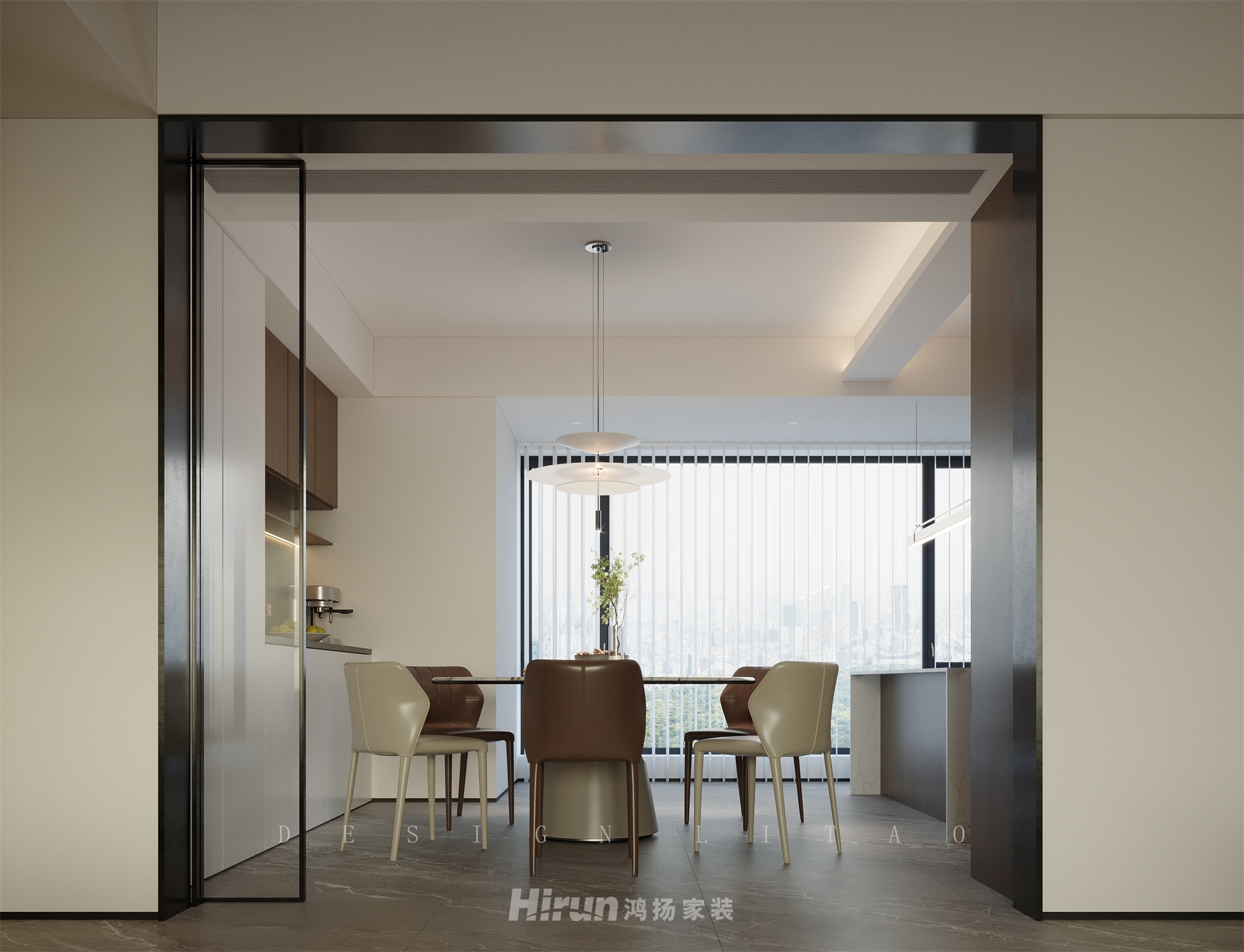 湘府和園210㎡雅致現代大平層 裝修案例效果圖-9