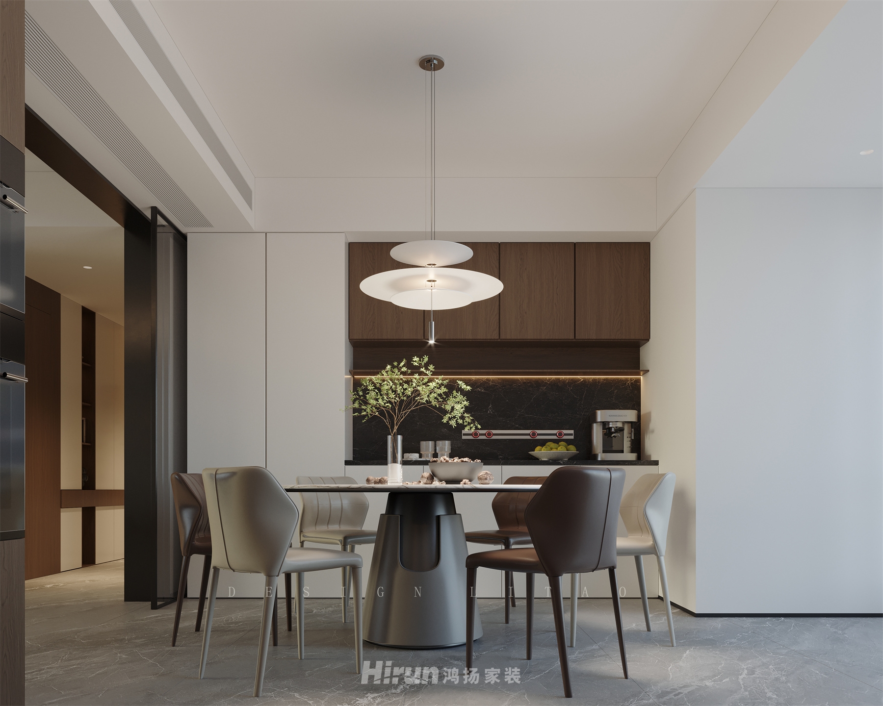 湘府和園210㎡雅致現代大平層 裝修案例效果圖-14