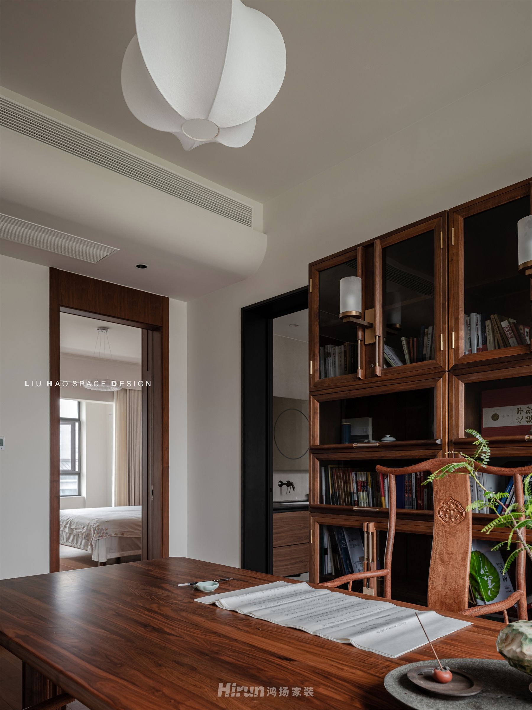 湘江玥180㎡江南印象三居室 裝修案例實景圖-4