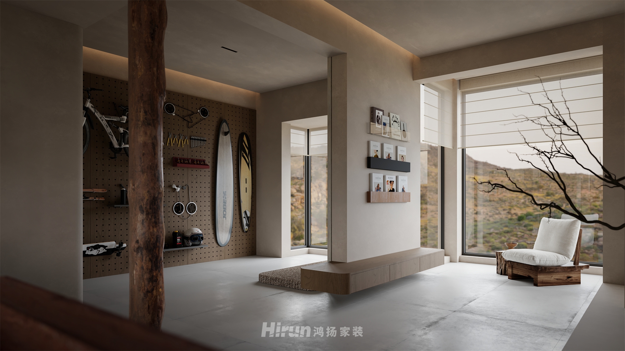 《破界·侘居》290㎡極簡侘寂復式 裝修案例效果圖-2