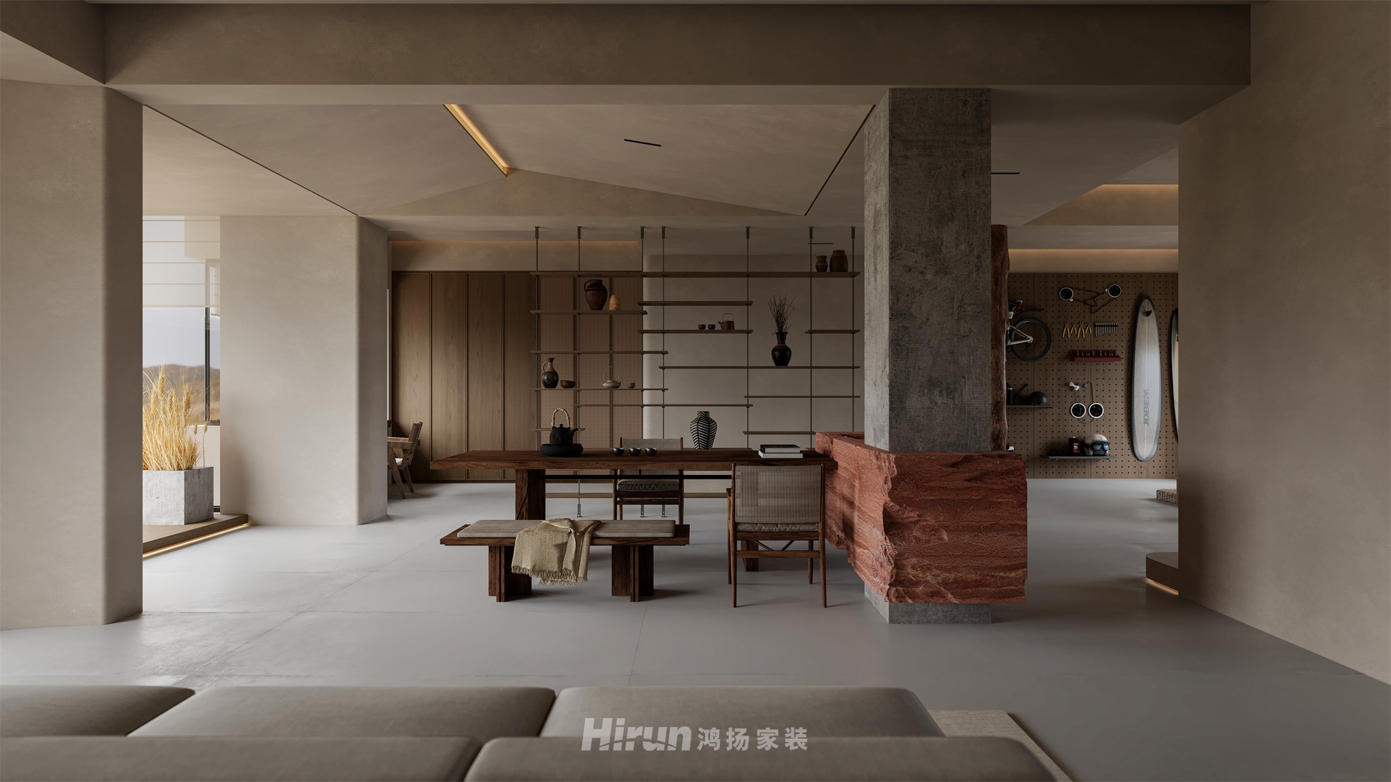 《破界·侘居》290㎡極簡侘寂復式 裝修案例效果圖-5