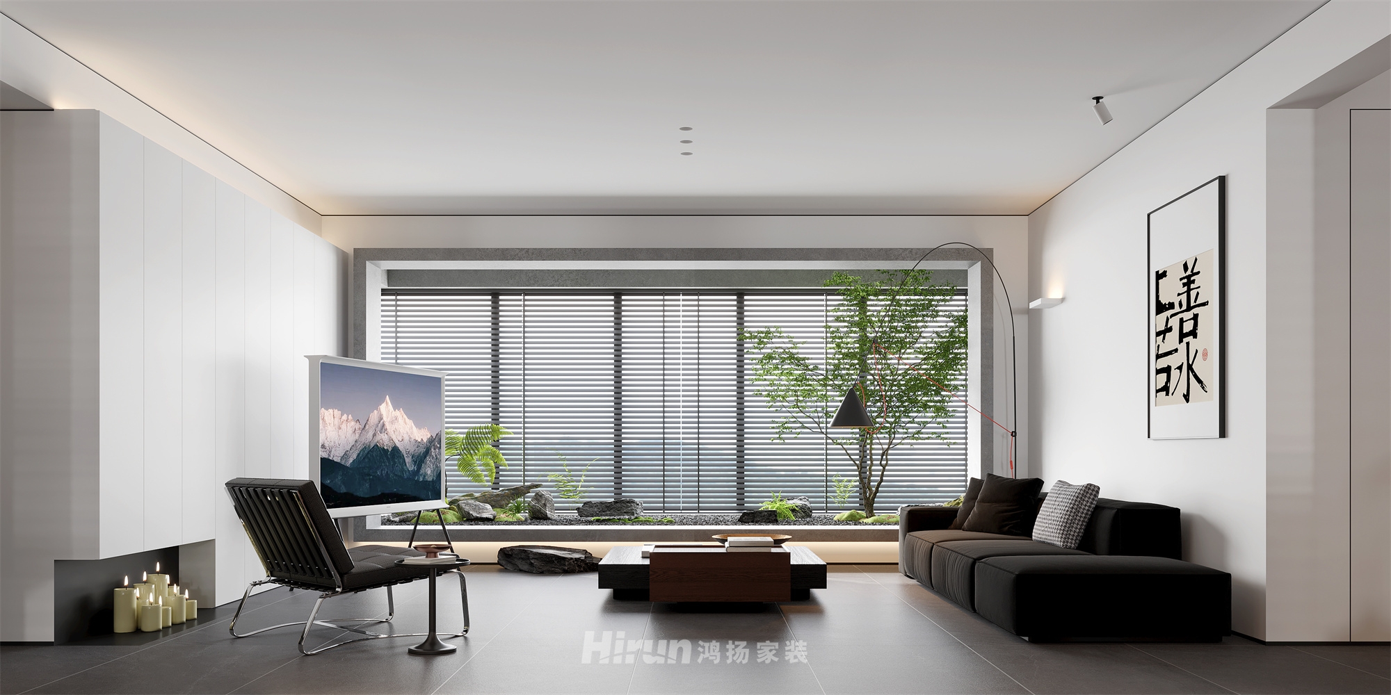 《如室》247㎡意境東方大平層 裝修案例效果圖-1