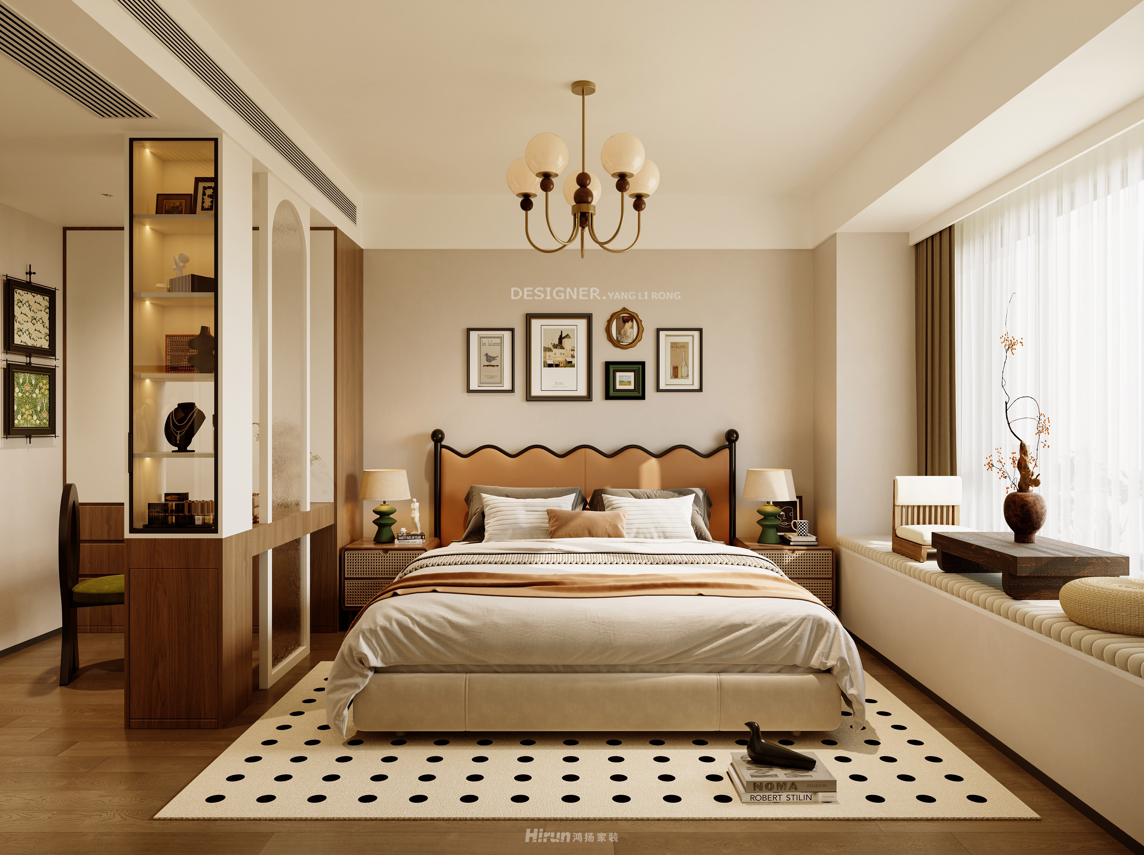 璞悅灣160㎡復古風潮四居室 裝修案例效果圖-13