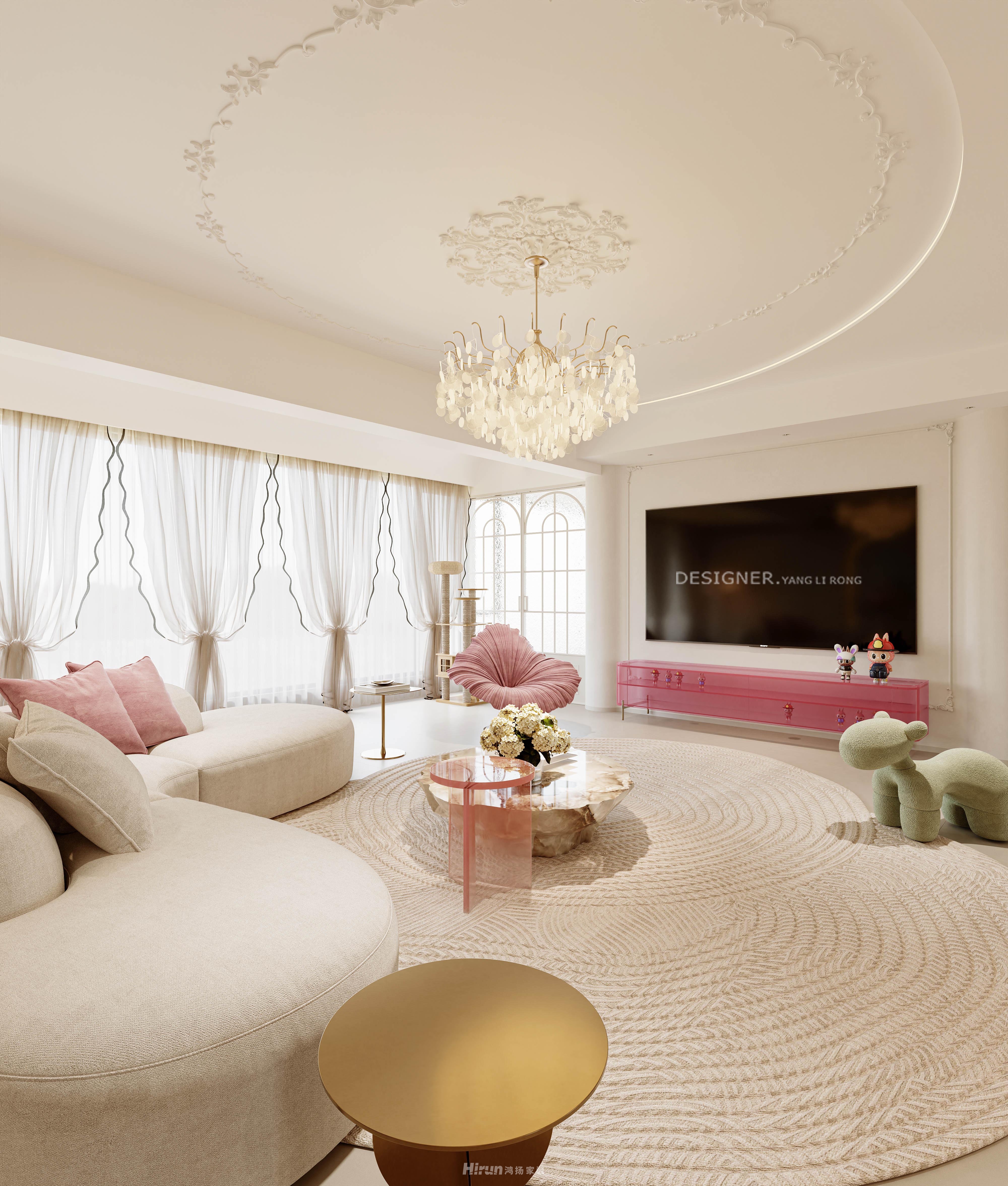 日盛濱湖悅府188㎡藝術室界四居室 裝修案例效果圖-3