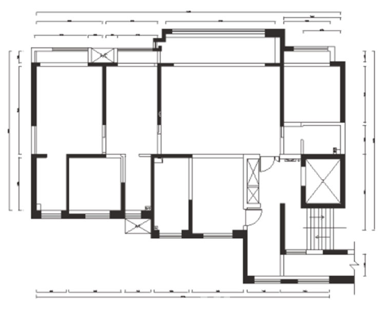 長沙裝修公司哪家好？鴻揚家裝190㎡雅致灰調(diào)，冷酷黑+溫潤木配色效果圖