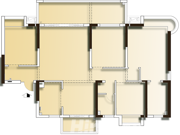 168㎡北歐風裝修，原木定制高顏值，客廳開放式格局超贊??！